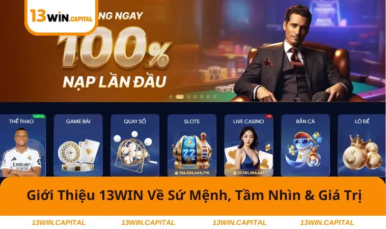 Về tầm nhìn, sứ mệnh & giá trị cốt lõi của 13WIN